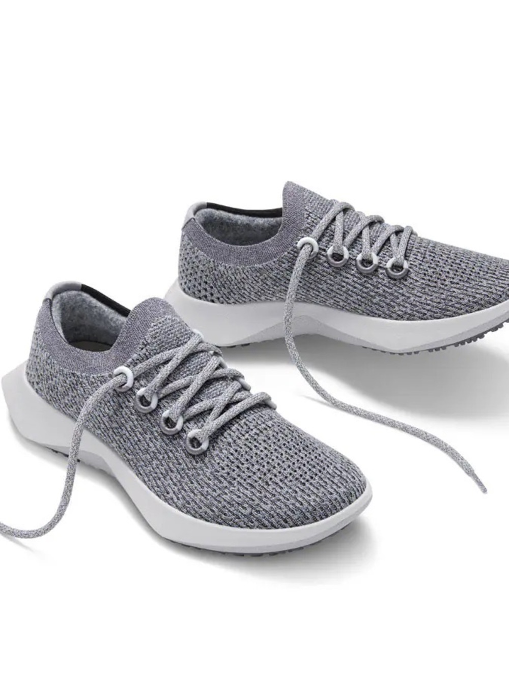 allbirds Tree Dasher 2 Gray Knit Lace-Up Sneakers | 9